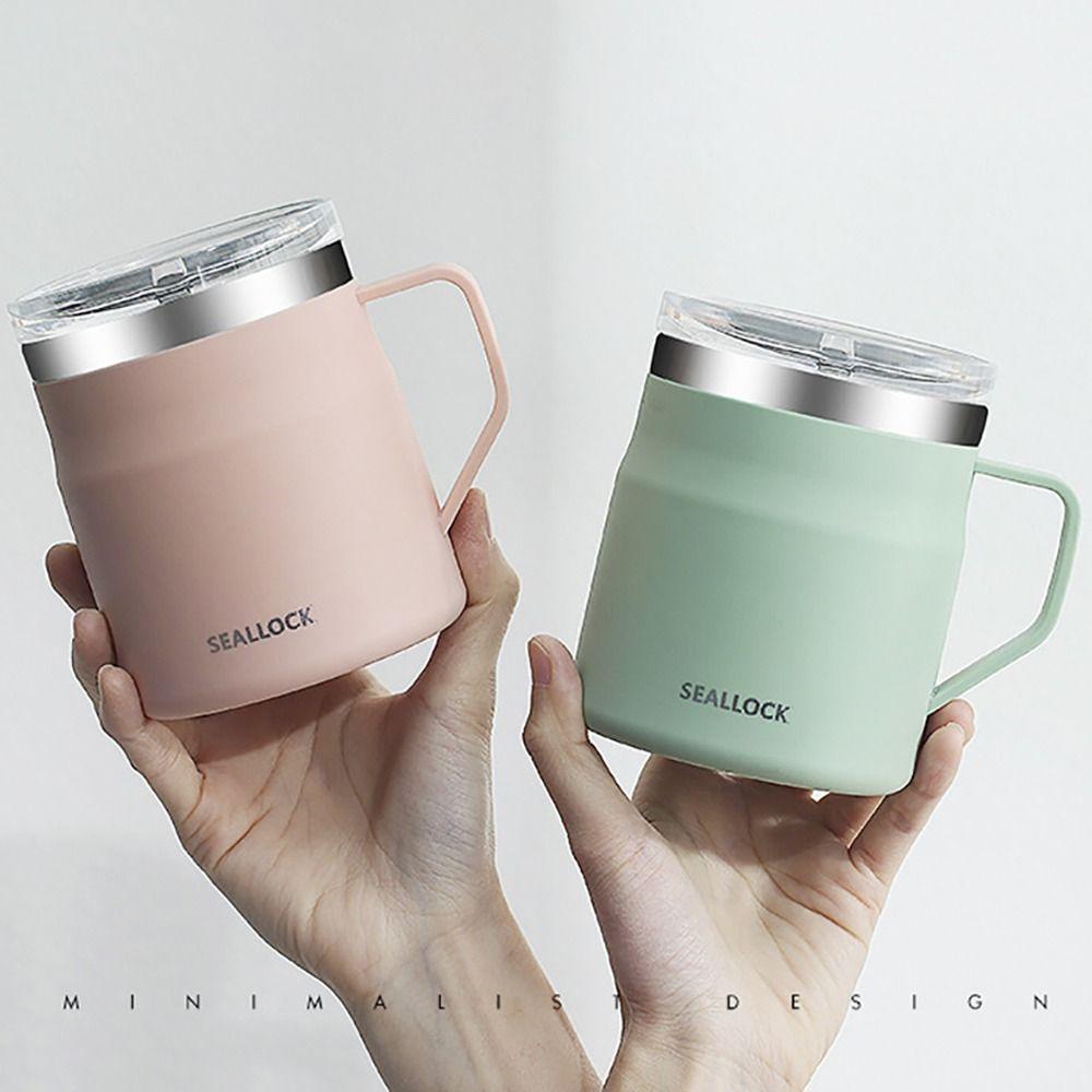 with Lid Water Cup 304 Stainless Steel Drinkware Household Couple Tumbler