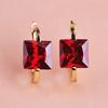 Fashion Gold Color Stud Earrings Square Copper Jewelry Women Ears Accessories