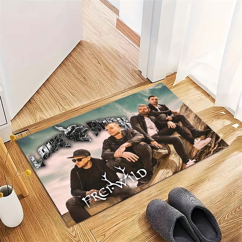 Frei.Wild Rock Band Group Print Area Rug, Non Slip Floor Mat for Living Room Bedroom Game Room Music Fan Home Decor Gift