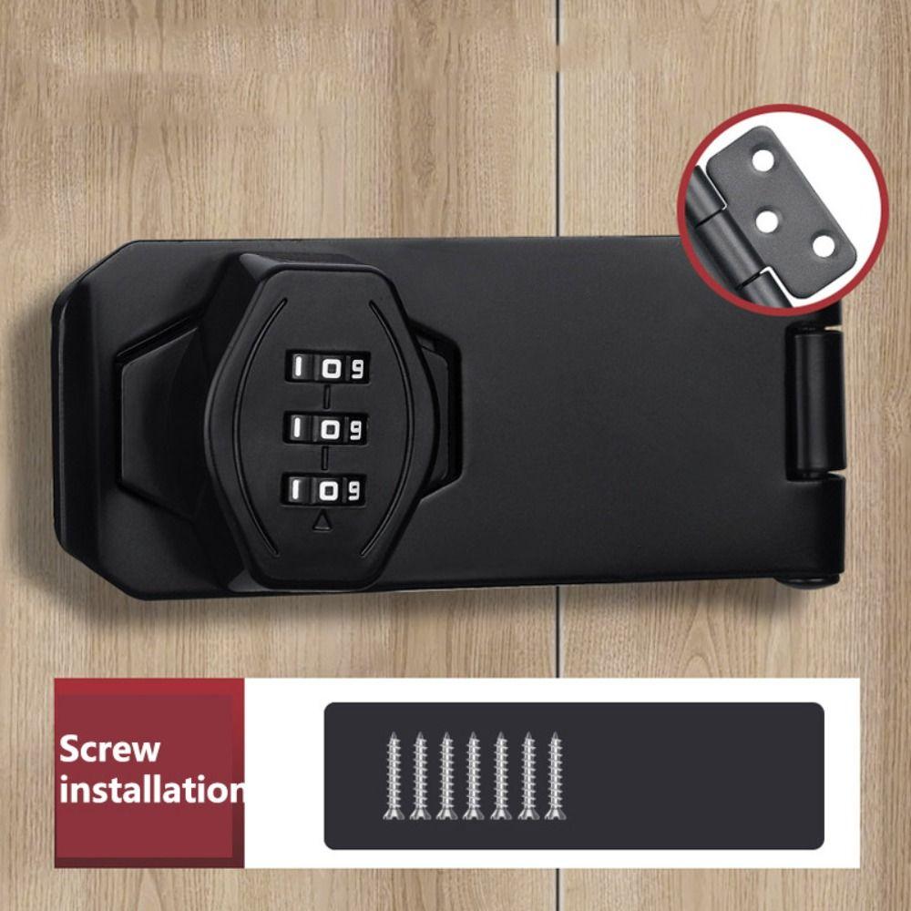 3-Digit Password Door Lock Keyless Combination Password Lock Rotary Hasp Locks Bathroom