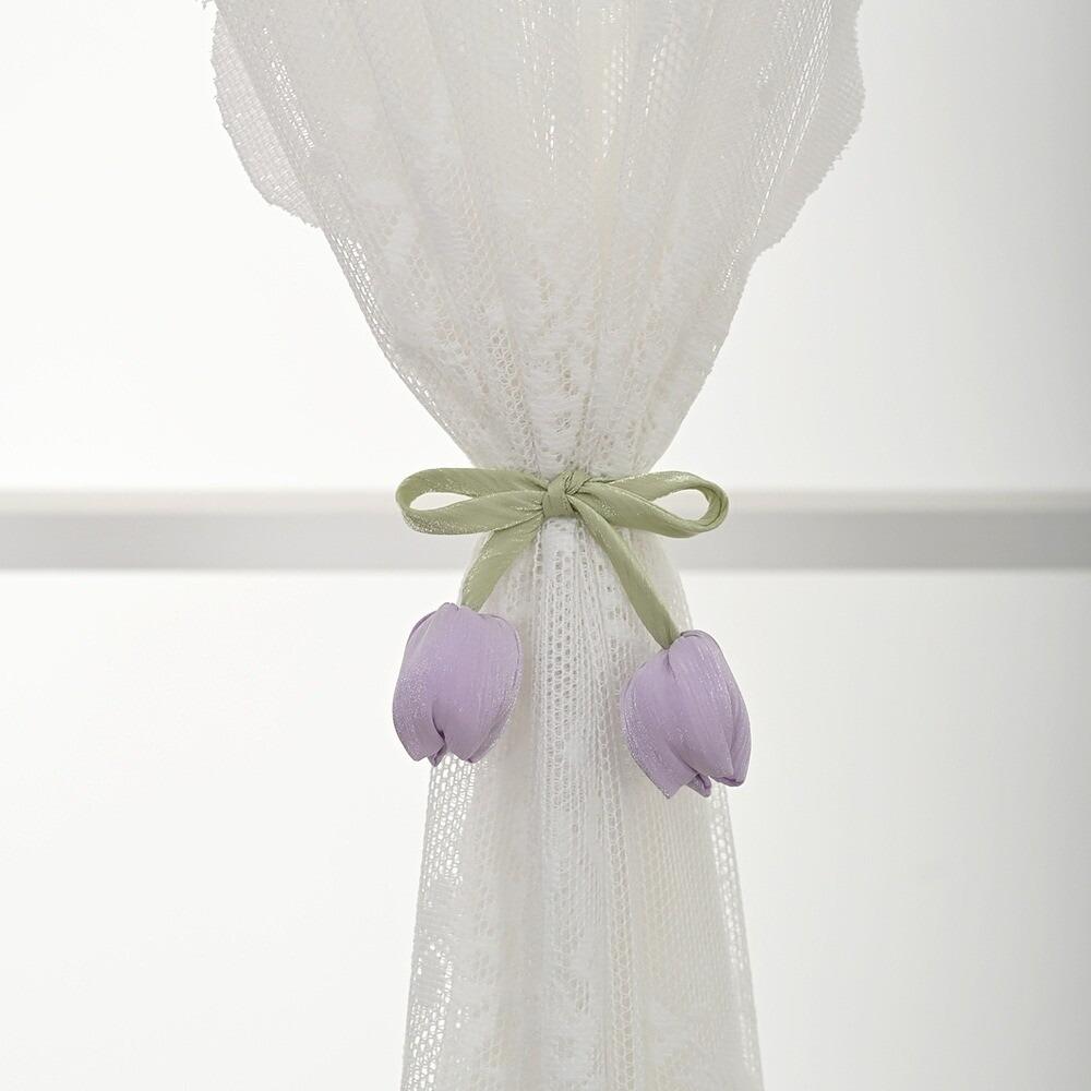 1Pair Elegant Tulip Curtain Straps Adjustable Curtain Buckle Elegant Curtains Tie Rope Living Room