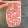 Для iPhone 17 Pro Max Air Case Белая Полоска Сердце с Бантом Узор Чехол Для iPhone 16 11 14 13 12 15 Pro Max Plus 16e Funda