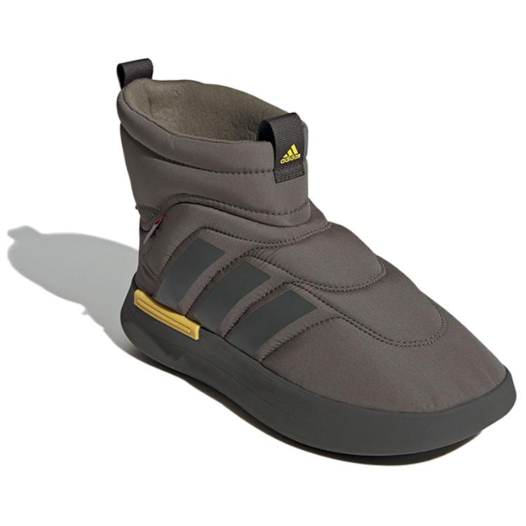 adidas Adipuff Нескользящие Устойчивые к истиранию Высокие Повседневные Ботинки Унисекс Strata Оливково-зеленый JR0069
