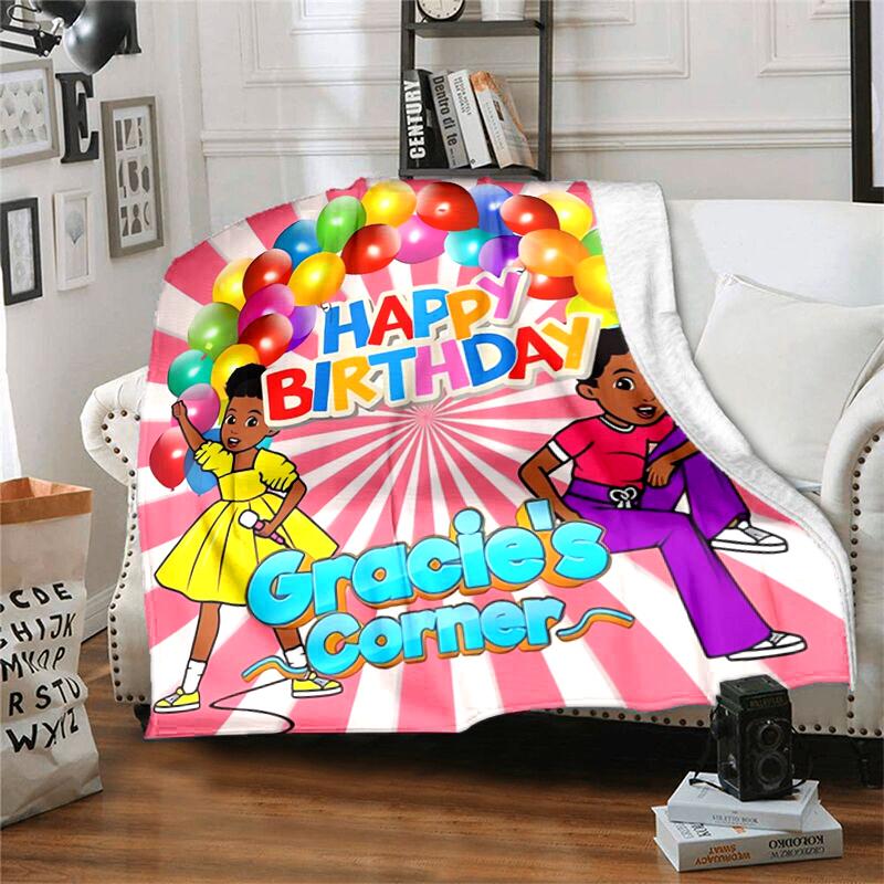 1pc Blanket Gracie's Corner1 Print Design, Lightweight Blanket for Sofa, Bed- Soft &Warm, Gift for All Seasons like Christmas, Halloween