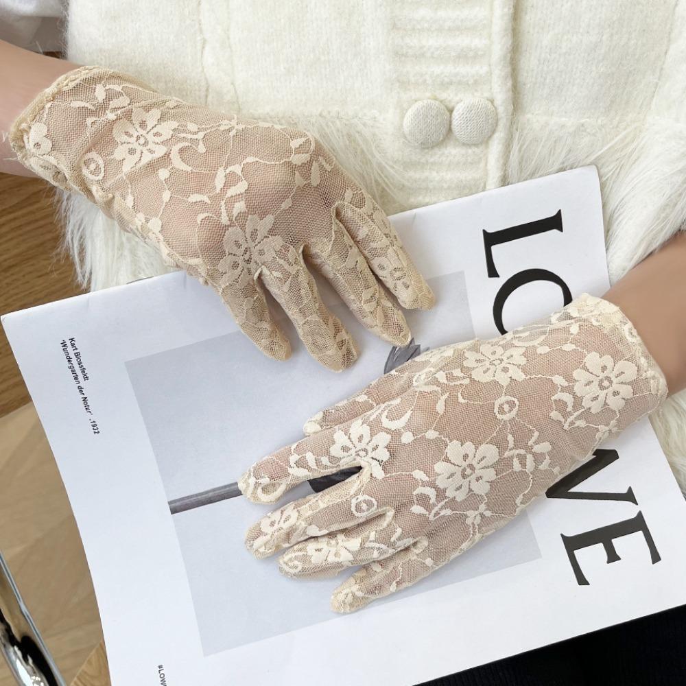 Anti-uv Lace Gloves Highly Elastic Armguard 2024 Riding Driving Gloves Summer