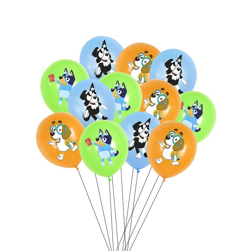 Bluey Birthday Party Supplies Disposable Tableware Set Cups Napkins Plates Hanging Swirls Banner For Boys Kids Party Decoration