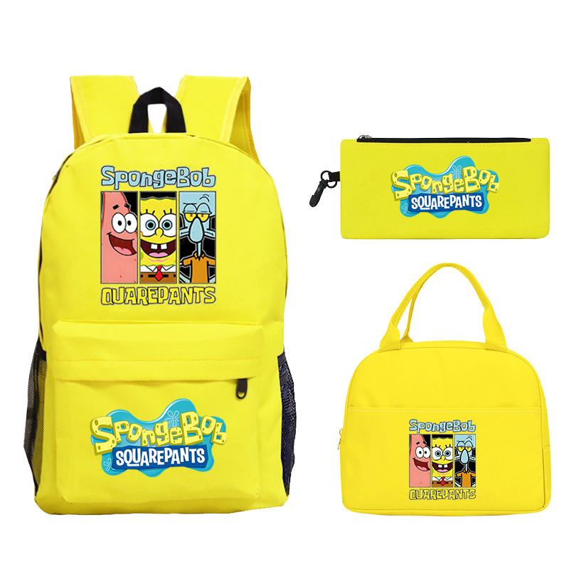 Campus Trend Leisure Children'S Animation Backpack Lightweight Large Capacity Primary And Secondary School Student School Bag Set