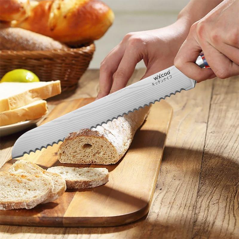 5Cr15MOV Нержавеющая сталь Нож шеф-повара тесак Дамасский узор Кухонный нож Набор японских ножей Сантоку Инструмент для разделки