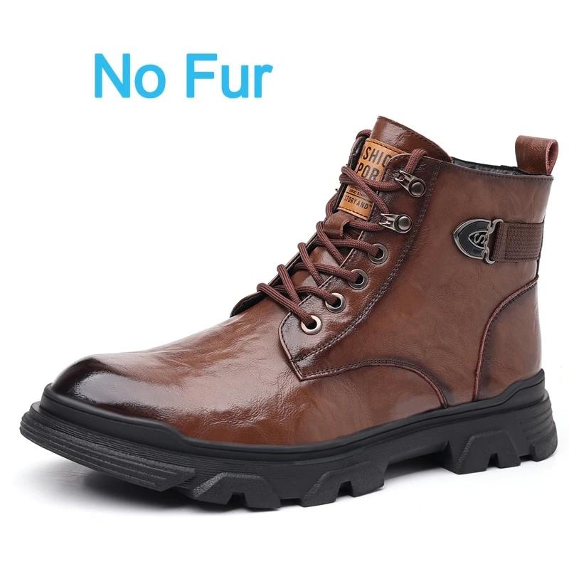 Модные уличные кроссовки в британском стиле, повседневные ботильоны для мужчин, натуральная кожа, удобные, на плоской подошве, с высоким верхом, на шнуровке, модные мужские