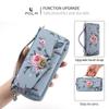 Совместимо с чехлом для iPhone 17, многофункциональная сумка-клатч Samsung S26, сумка через плечо 16 Pro с рисунком «цветок», магнитное крепление