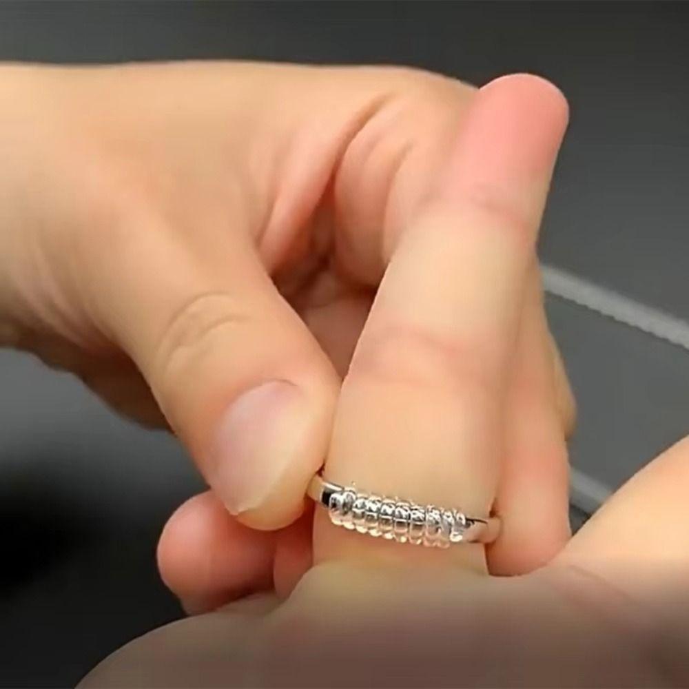 12Pcs Set Clear Ring Guard Tightener Spiral Base Ring Winding Wire Loose Ring Spacers Women