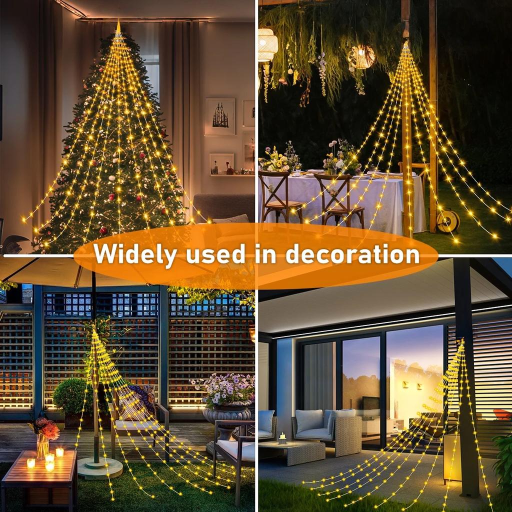 1.5 м/2 м/3 м USB Звездные гирлянды 8 режимов освещения Водонепроницаемые светодиодные сказочные огни Комната Спальня Свадебная вечеринка Рождественские украшения