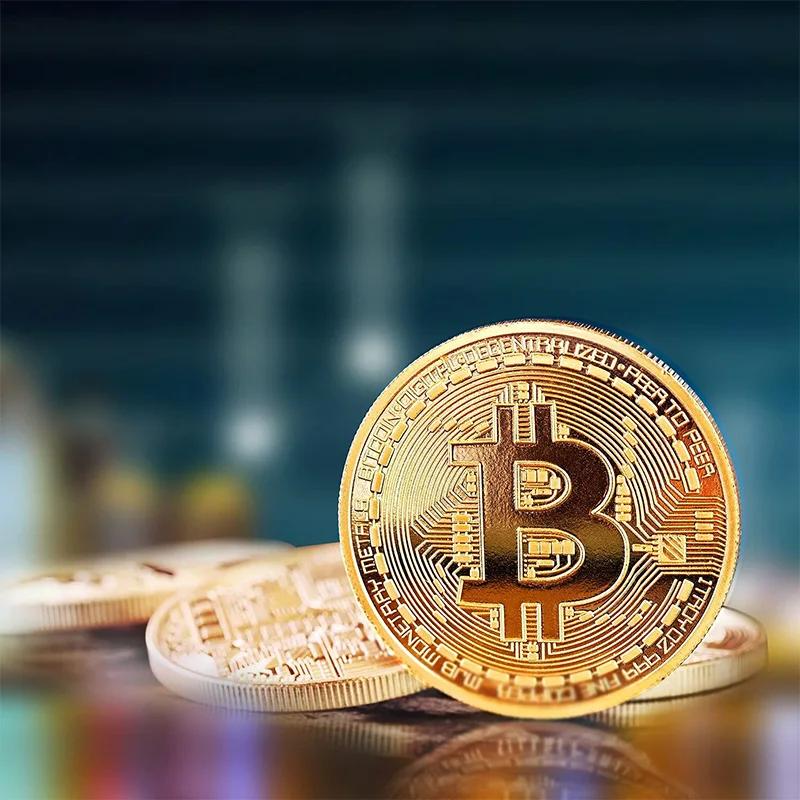 Новая позолоченная монета Bitcoin, коллекционная художественная коллекция, подарок, физическая памятная монета Casascius, криптомонета, металлическая антикварная имитация