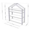 Etagère cabane POLLY - bois blanc et naturel