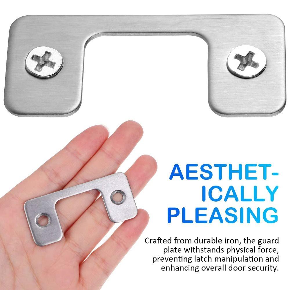 Reinforced Security Door Protector Solid Iron Construction Door Lock Plate Home Security