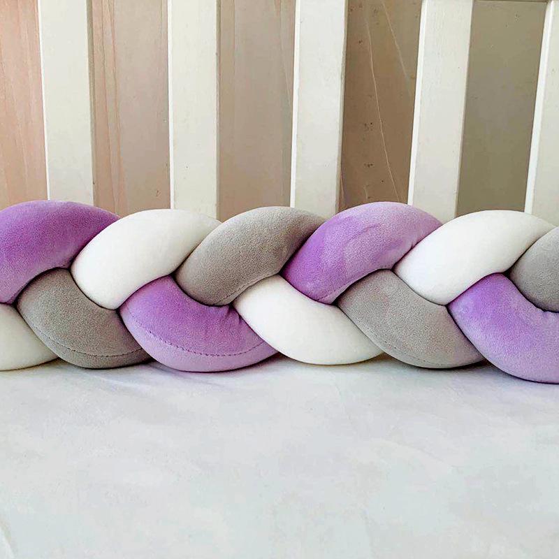 Скандинавская датская вязаная подушка-шар с узлом - Плетеный декор для детской комнаты и бортик для кровати