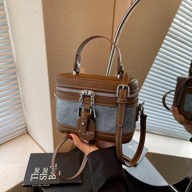 Ретро сумка-коробка женская новая весенняя модная универсальная сумка-мессенджер нишевая портативная сумка для поездок