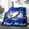 Name Custom Tampa Bay Lightning Print Flannel Blanket High Quality Warm Comfortable Cover for All Seasons Perfect for Gifts Home Decor