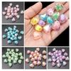 Transparent Core Beads Necklace Bracelet Fashion Pendant 10pcs Handmade Accessories UV Plated Color DIY Hairpin Material Jewelry Making Love Heart
