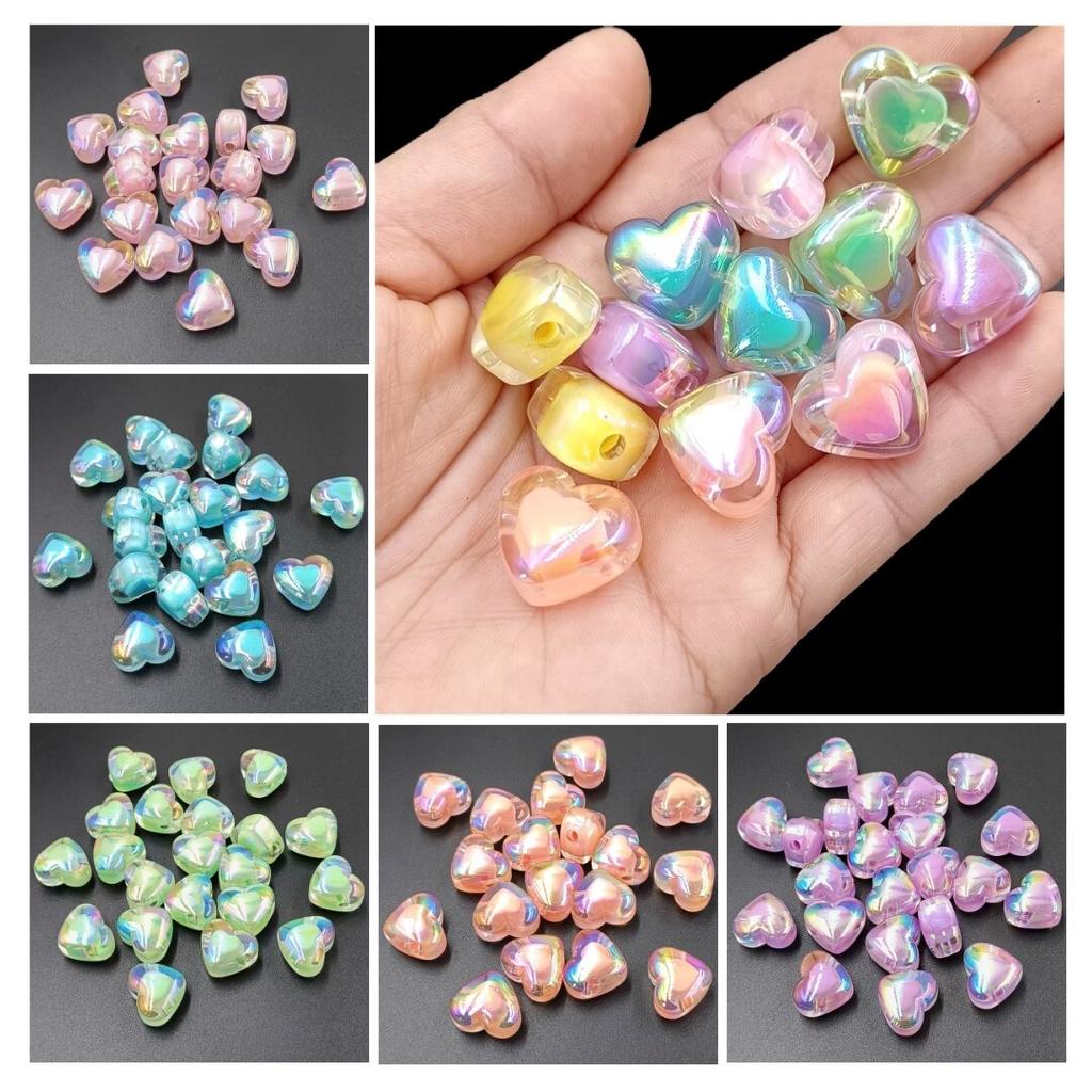 Товары для вечеринок Прозрачные бусины с сердцевиной 10 шт. Модный кулон Аксессуары ручной работы Ожерелье Браслет с УФ-покрытием Цвет DIY Шпилька Материал