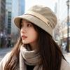 Autumn and Winter Corduroy Fisherman Hat Women's New One Hat Multi Wear Top Hat Casual Versatile Warm Beret Trend