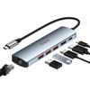 USB C Hub Hub Multiport KOZYC 6 IN 1 Hub USB C To HDMI 1x HDMI 1Gbps RJ45 3x USB 100W PD Type C Compatible with MacBook 6-IN-1 Adapter, USB-C Dock,
