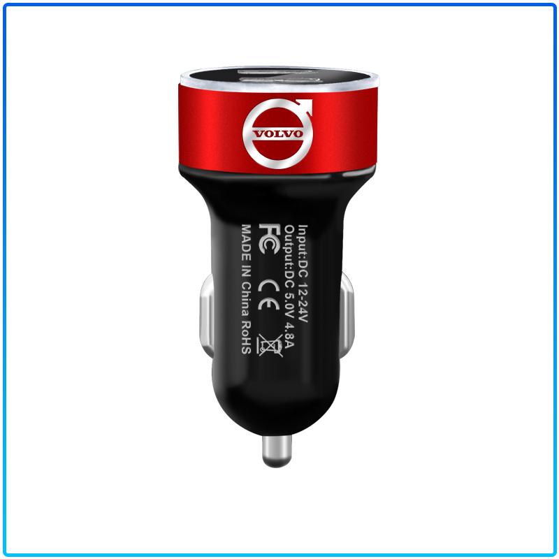 1 шт. Автомобильное зарядное устройство 2 порта USB Быстрая зарядка Цифровой дисплей Автоаксессуары Новый Цифровой Для Volvo XC90 XC60 XC70 XC40 V90 V60 V40 C70 C30 S80
