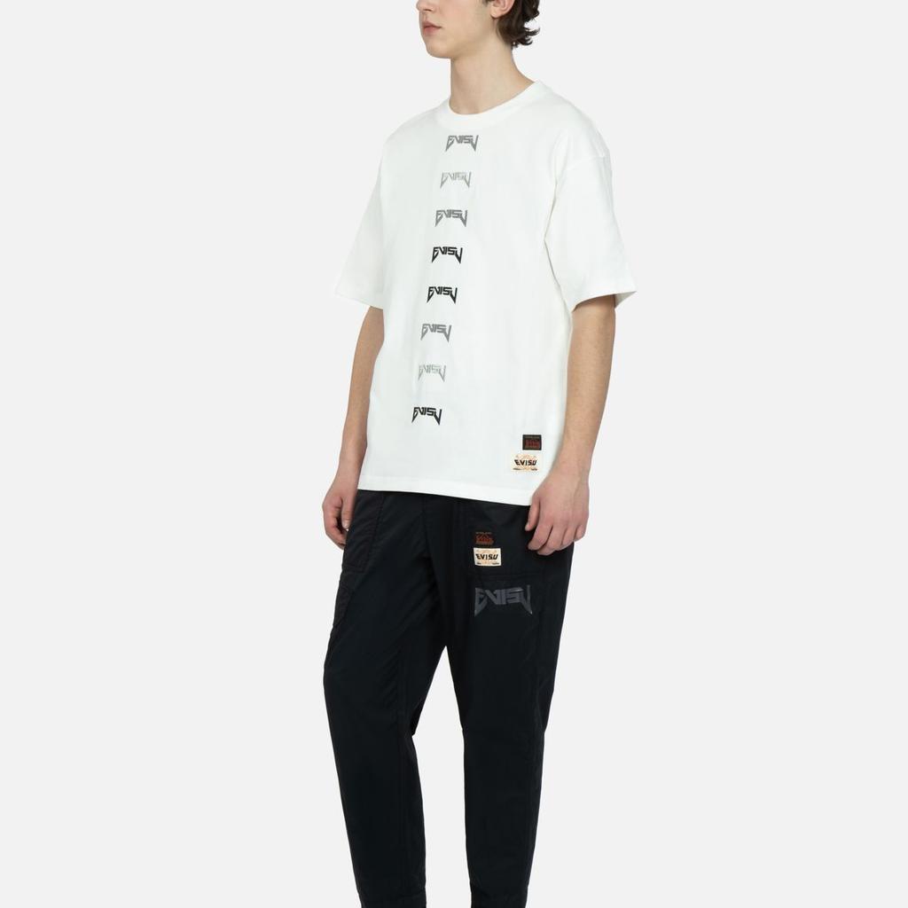 Evisu Мужская футболка с коротким рукавом и принтом логотипа бренда из нескольких букв Белая 2ESHTM3TS690RXCT