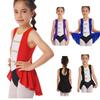 Kids Girls Circus Dress Up Costume Sleeveless Hollow Out Fancy Skating Leotard Dress Cosplay Jumpsuit