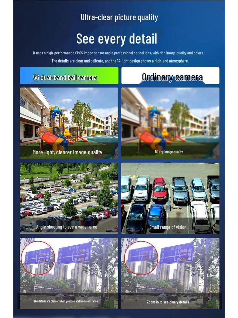 2,5-дюймовая купольная камера видеонаблюдения для дома A6: HD, Водонепроницаемая, Беспроводная WiFi Домофонная система