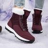 2024Women's Snow Boots Fashion High Top Casual Cotton Shoes Plush Warm Winter Boots for Women Non-slip Platform Boot Botas Mujer