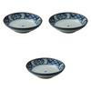 Набор из 3 тарелок для лапши с круглым узором x Тарелки для лапши Setomonohonpo Старинная роспись 7,5 дюйма [23,4 6,5 см]