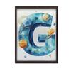 Letter "G" In Space - Decorative Poster Letter "G" In Space - Decorative Poster, 40X50 Cm, Frameless, Matte Paper 230 Gsm