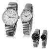 Men's Women's Couple Lover Elastic Alloy Quartz Analog Wrist Watch Fashion Gift