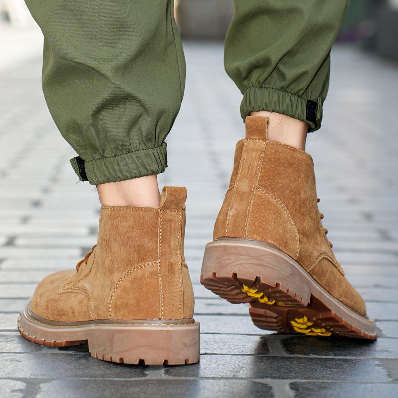 2024 Новое поступление Мужские кожаные модные высокие ботинки Универсальные мужские удобные мотоциклетные ботинки Роскошные брендовые мужские ботильоны