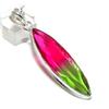 Bi-Color Tourmaline Gemstone 925 Sterling Silver Jewelry Pendant 2.64" z7Q56