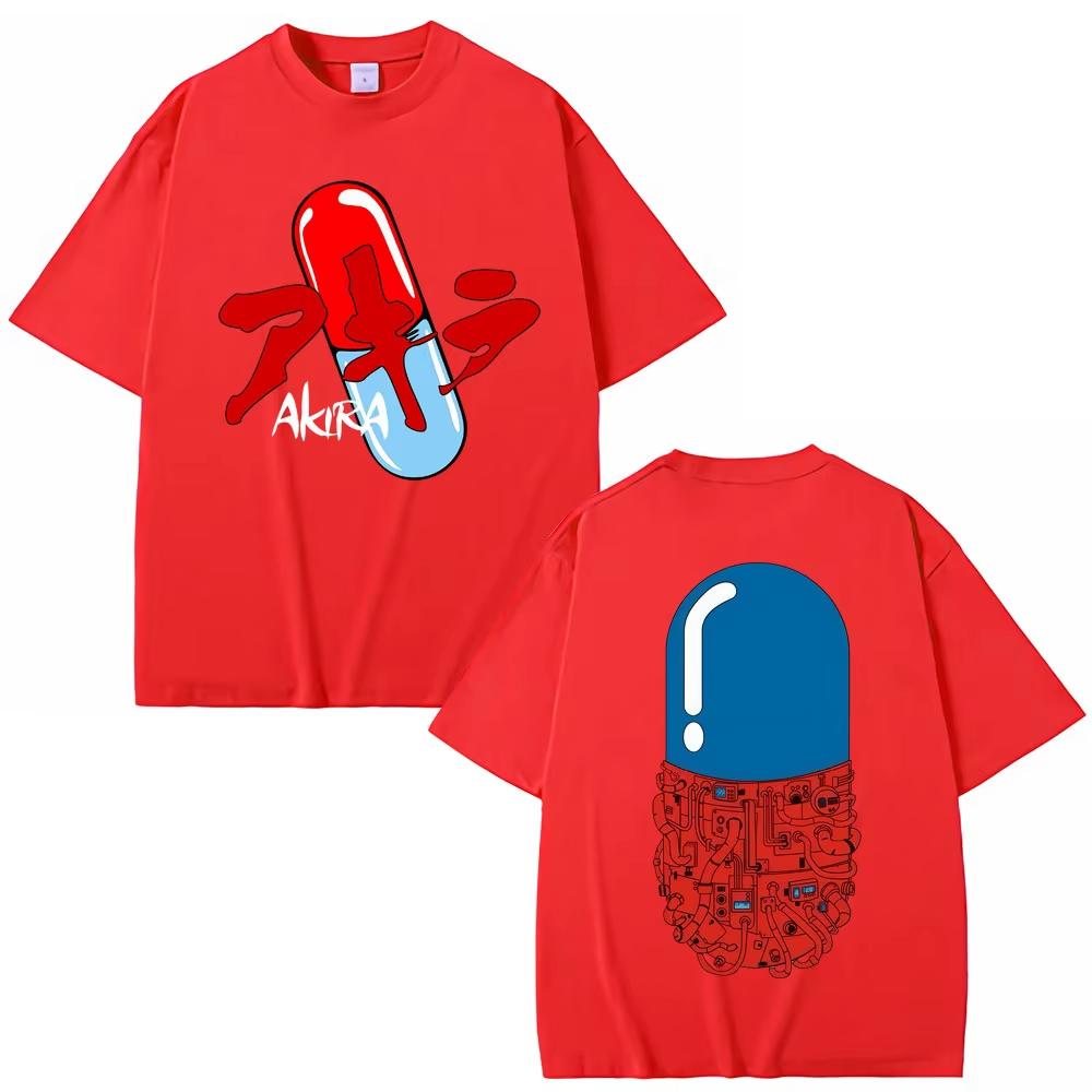 Japan Anime Akira Graphic Tshirt Science Fiction Movie Shotaro Kaneda Hipster Tee pure Cotton Casual Short Sleeved top Gifts