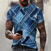 Digital Patchwork Graphic 3D Print Men's T Shirt Men Designer Men's Summer Clothes Short Sleeve Tee Street Tops