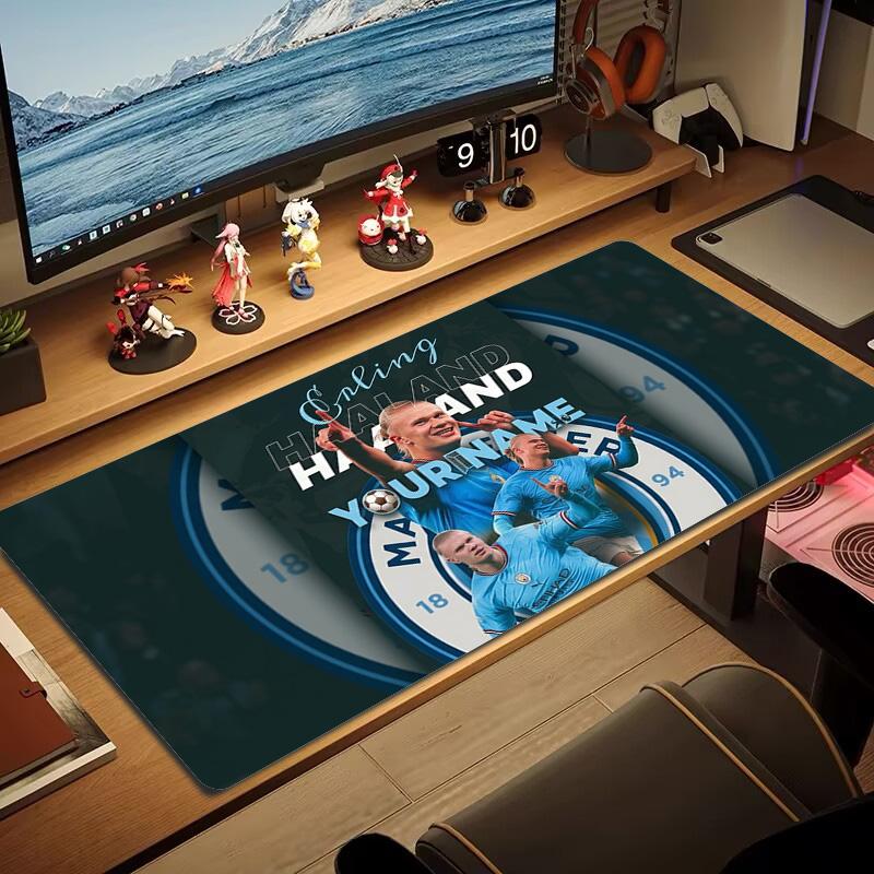 Haaland Custom Name Large Size Mouse Pad Large Gaming Table Cushion Nonslip Laptop Tablet Big Mousepad Xxl Mat Mini Pc Playmat With Lock Edge Custom N