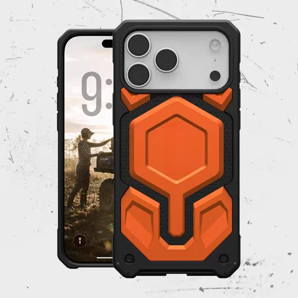 Ударопрочный KEVLAR Чехол для Magsafe для Apple iPhone 17 Pro Max 16 Pro 17 Pro Coque Военная Прочная Броня Магнитная Крышка для Телефона