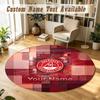 Round Rug Custom NameAberdeen FC Pattern Non Slip Carpet Home Floor Decor