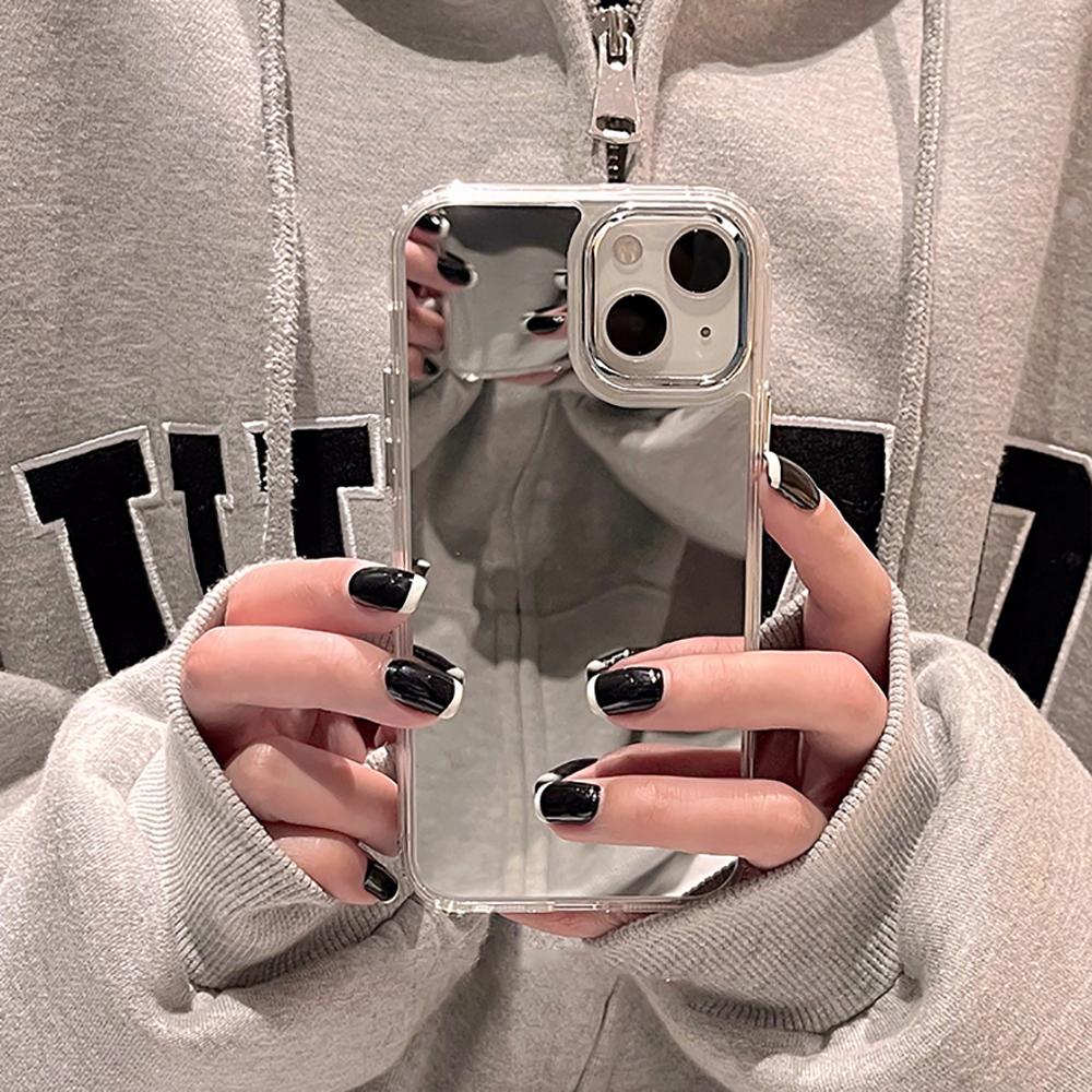 Luxury Make UP Mirror Case For Iphone 11 Case Iphone 13 14 15 16 17 Pro Max Air Plus 12 16Promax 15promax Silicon Phone Funda