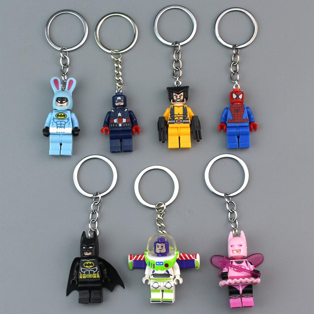 Avengers Spider-Man Iron Man Wolverine Anime Character Key Chain Action Figure Backpack Car Pendant Holiday Gift