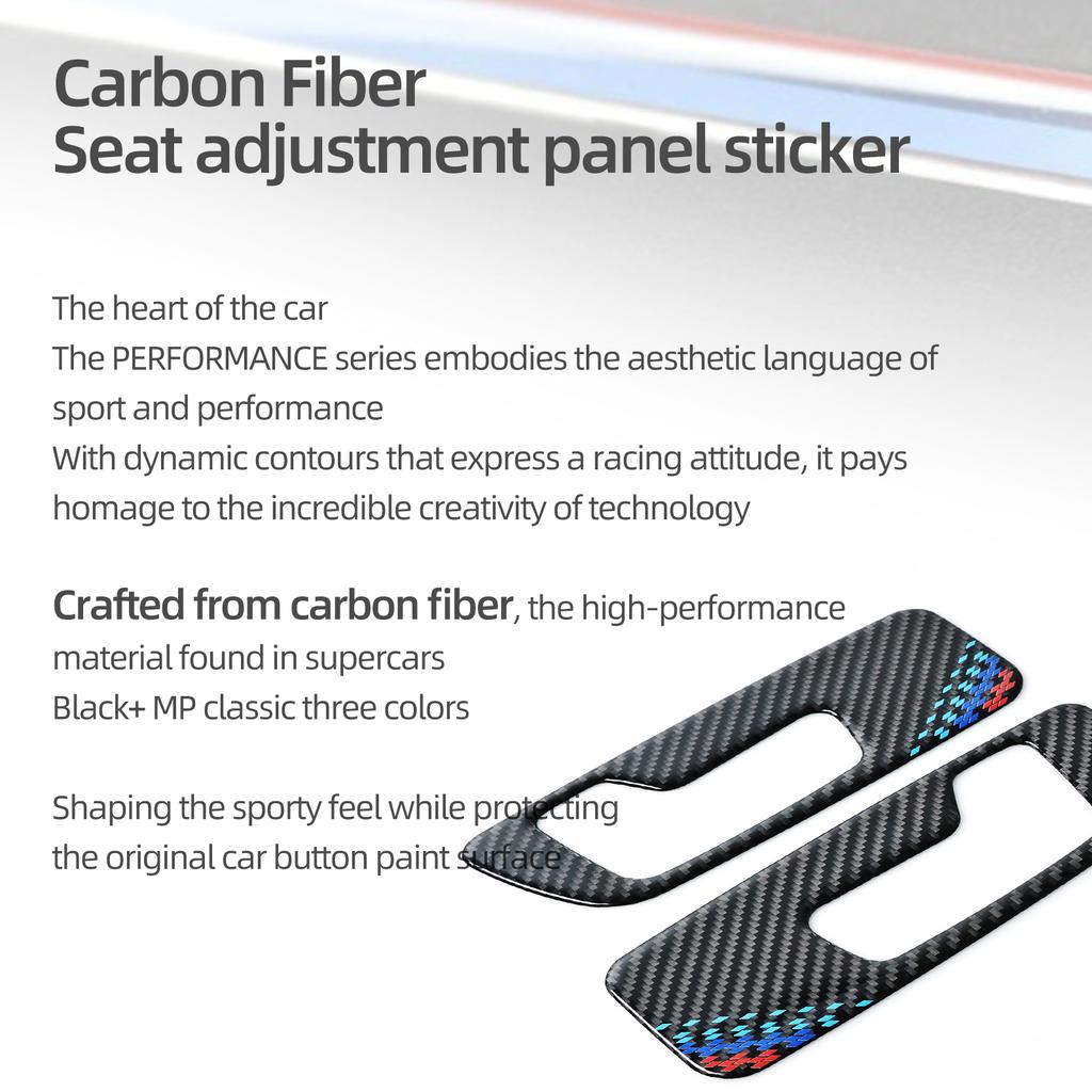 TOOR7 Carbon Fiber For BMW X3 G45 G48 2025 2026 Auto Seat Adjustment Buttons Trim Stickers Tuning Decor Car Interior Decor Accessories
