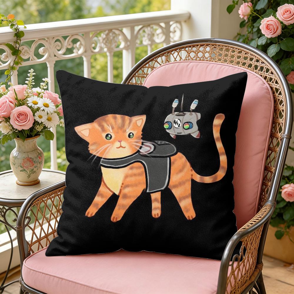 Game SStray Cushion Cover Soft Plush Throw Pillow Cover DoubleSided Decorative Cushion Case Sofa Bedroom Home Decor