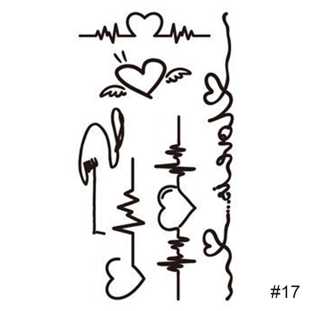 Простые черные маленькие свежие татуировки наклейки водонепроницаемые долговечные татуировки наклейки рука нога грудь боди-арт татуировки наклейки