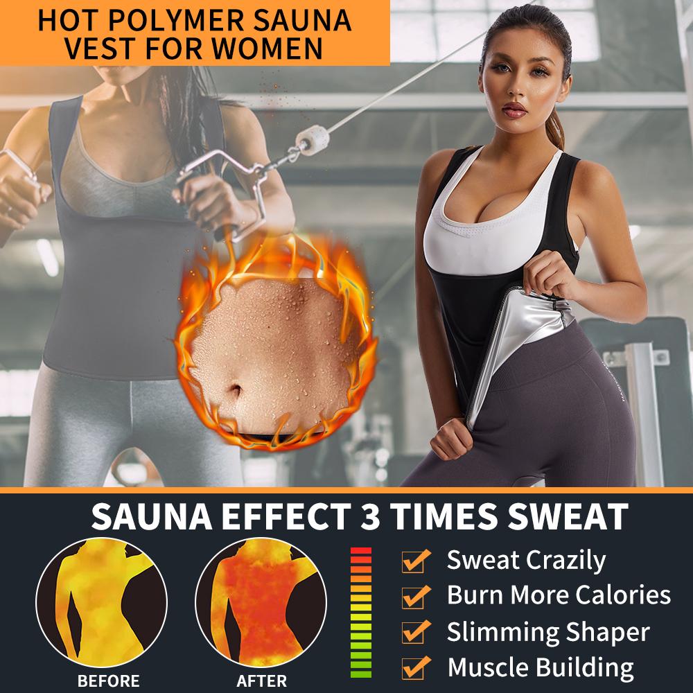 Женский спортивный жилет для пота, костюм для сауны, компрессионная рубашка для фитнеса, майка для тренировок, термоформирователь тела, корректирующее белье для похудения
