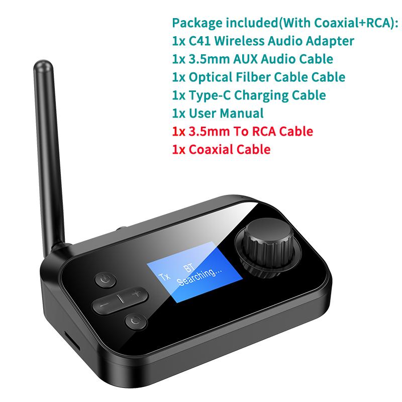 Многофункциональный Bluetooth аудио передатчик приемник 3,5 мм AUX оптический коаксиальный стерео беспроводной адаптер ЦАП-конвертер для ТВ-ПК