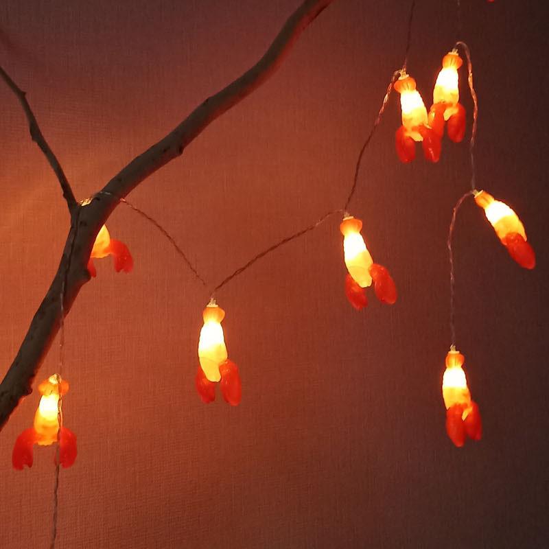 1.5m 10-LED Lobster Design String Light Battery Powered Decorative Lamp,Constant Light