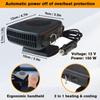 2 In 1 Car Heater, 12V 150W Automobile Windscreen Fan with Fast Heating Defrost for Auto Ceramic Heater Fan